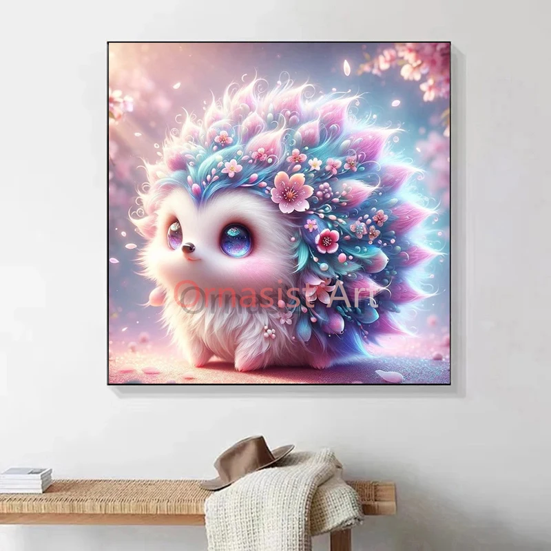 전체 크리스탈 다이아몬드 그림 동물 고슴도치 모자이크 그림 토끼 요정 먼지 다이아몬드 자수 크로스 스티치 홈 장식 선물