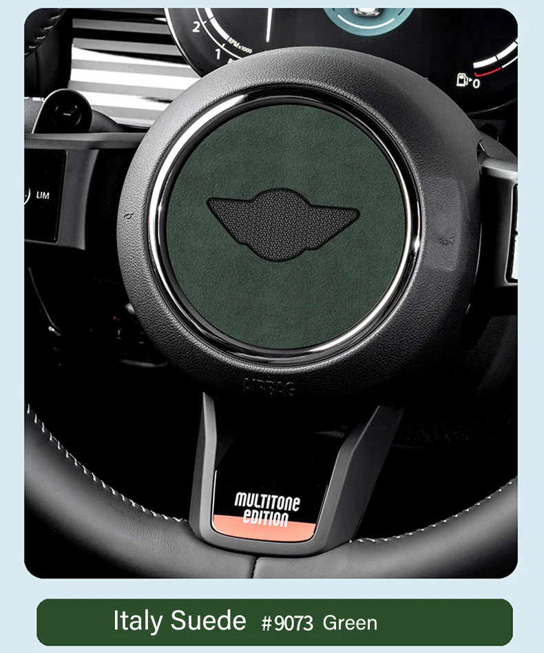 Super Wildleder Für Mini Cooper F54 F55 F56 F57 F60 R55 R56 R57 R58 R59 R60 R61 Flanell Auto Lenkrad Mitte Abdeckung Trim Aufkleber – Detail 17