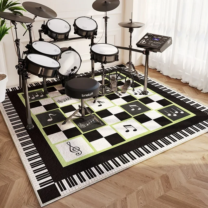Drum Set Carpet for Study Bedroom Sound-absorbing Silent Mats Home Non-slip Sound Insulation Mat Piano Shock-absorbing Rug Tapis 3