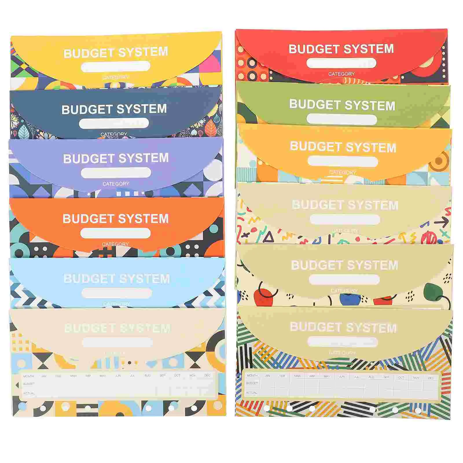 

12 наборов бюджетных бумаг с наличными конвертами, конверты для денег, Картонные листы, конверты, бюджетные товары