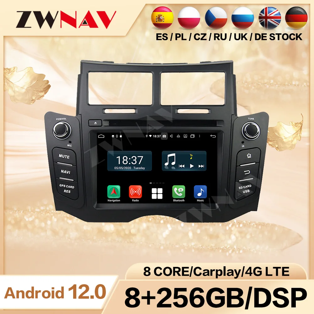 

2 din Android 12.0 screen Car Multimedia player For Toyota Yaris 2005-2011 car video audio stereo GPS navi head unit auto stereo