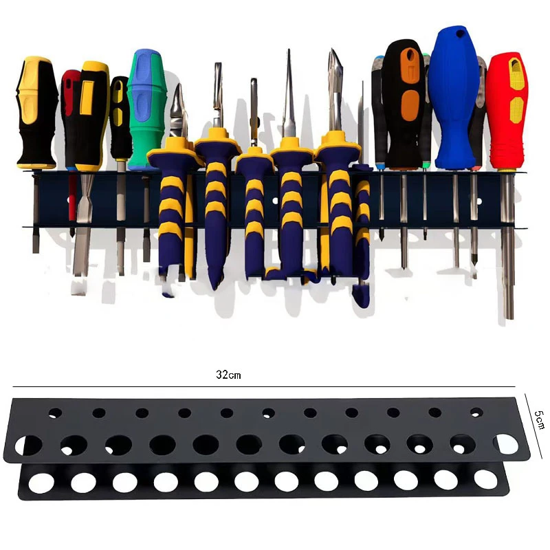 Настінний органайзер для інструментів, металева діркова дошка для зберігання електричних дрилів, ручних дрилів та інших інстр...