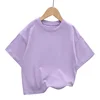 Summer Children's Short Sleeved T-shirt New Fashion Kids Shoulder Down T-shirt Top Cotton Trendy Student  Tee 2-12 Years Old 5