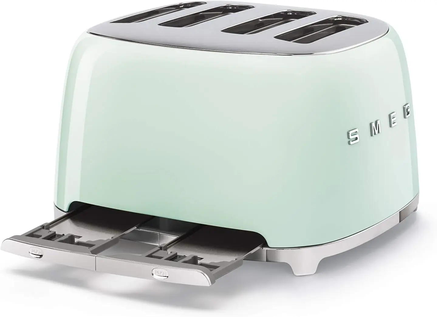 Style Retro Aesthetic 4 Slice Toaster 6 Presets Extra Wide Slots Pastel Green 5