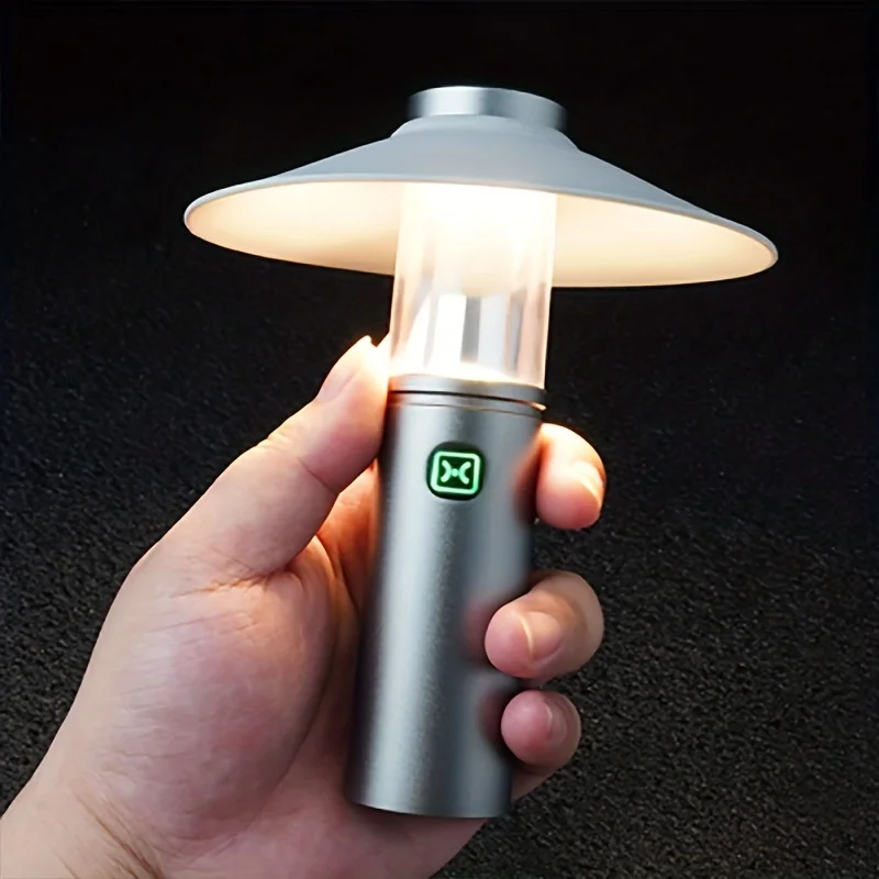 Outdoor LED Flashlight Powerful Camping Lights USB Rechargeable Tent Portable Lanterns With Battery Fishing Emergency Lamp