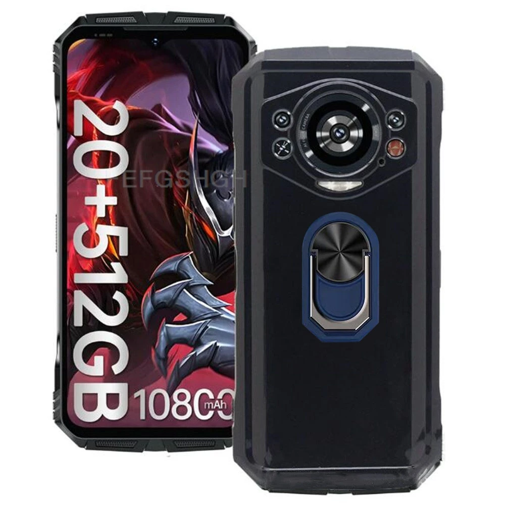 Enhanced Back Ring Holder Silicone Phone Case with 6.58-Inch Display Protection