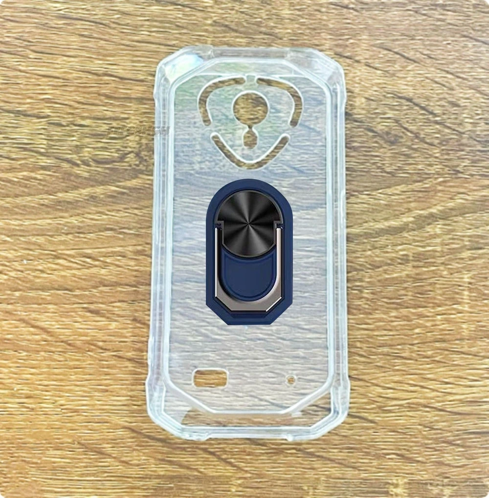 Enhanced Grip Soft TPU Silicone Case with Back Finger Ring and Bracket