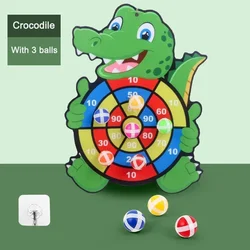 Interactive Children's Dartboard Game - Montessori - Inspired Indoor Activity Toy (Crocodile)