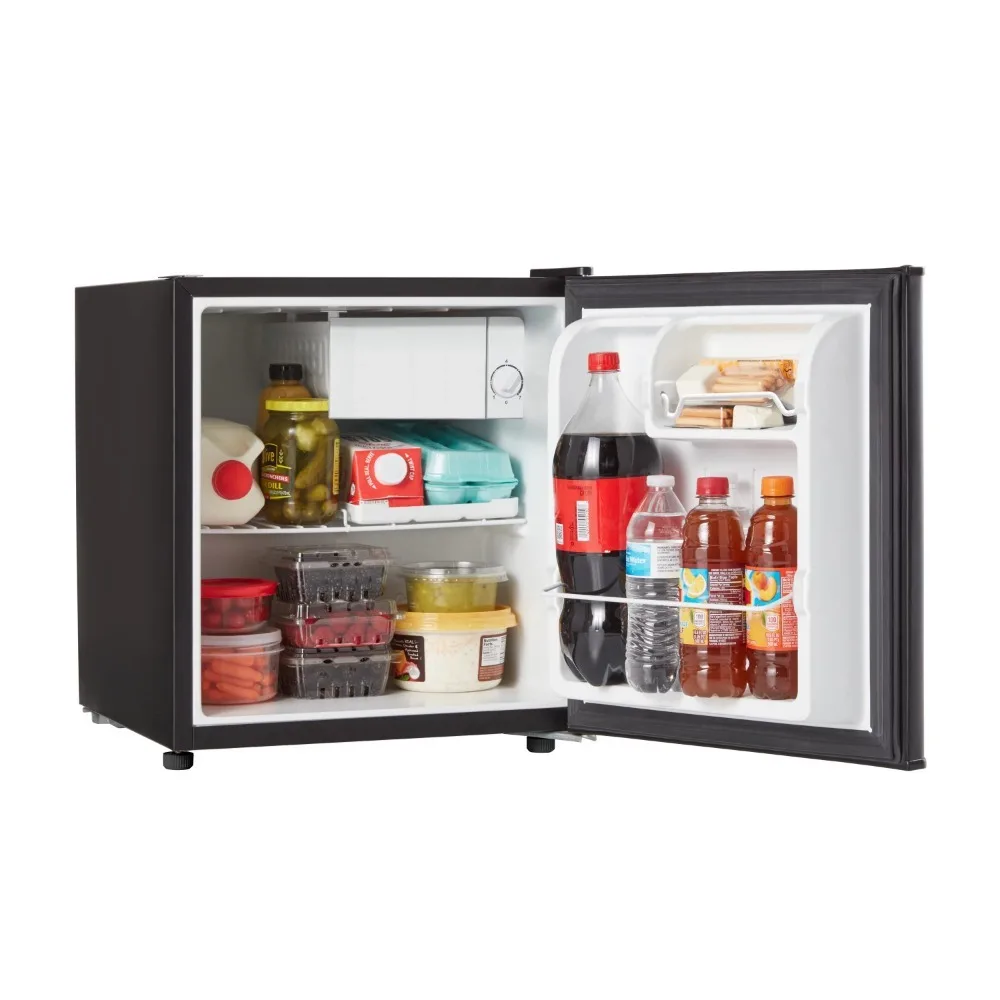 Galanz 4.0 cu ft Retro Two Door Refrigerator, Black 