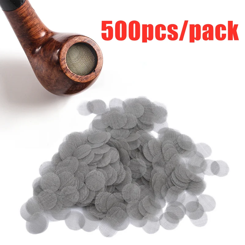 Smoking Accessories Tobacco Smoking Accessories Smoking Pipe Filters Smoking Pipe Hookah Water Pipe 500pcs/pack Thickened Multifunctional Hookah Water Pipe Stainless Steel Tobacco Smoking Metal Filters Smoke Pipe Screen Gauze