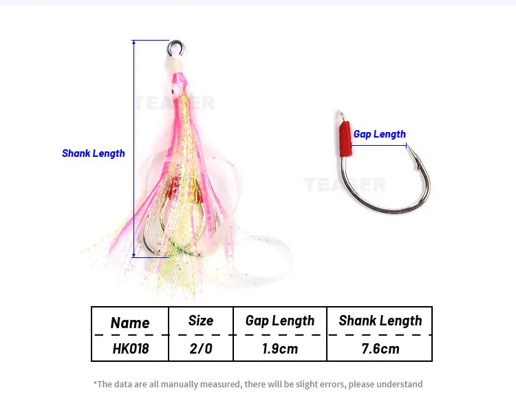TEASER HK018 Weiche Silikon Tintenfisch Rock Köder Langsam Jig Assist Haken Leuchtende Trolling Jig Köder Salzwasser Tiefsee Fisch Zubehör – Detail 7