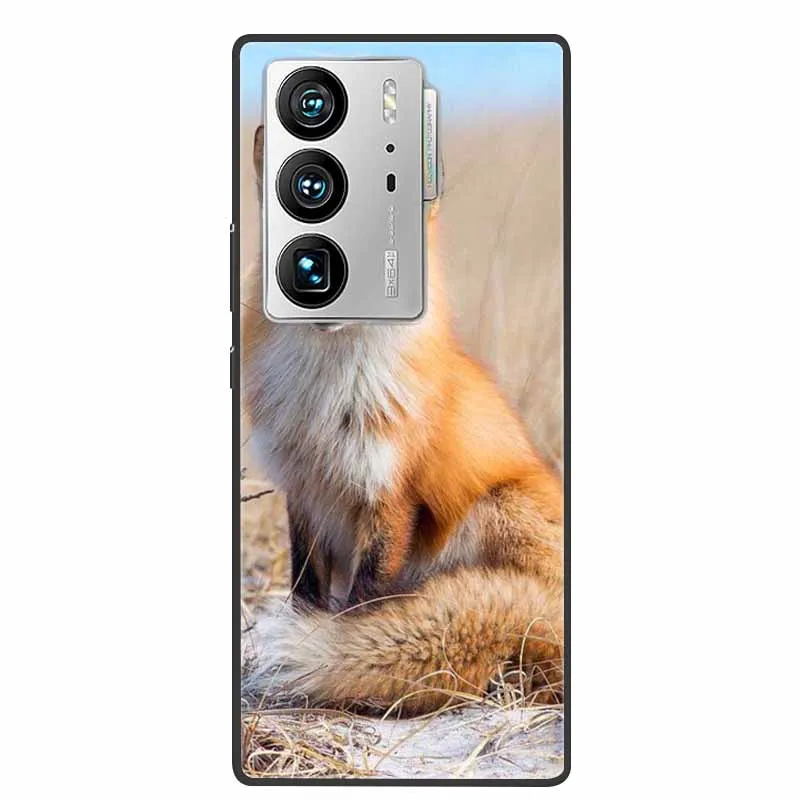 Animal Painted Silicone Soft Phone Case - Shockproof TPU Shell with Wolf Design