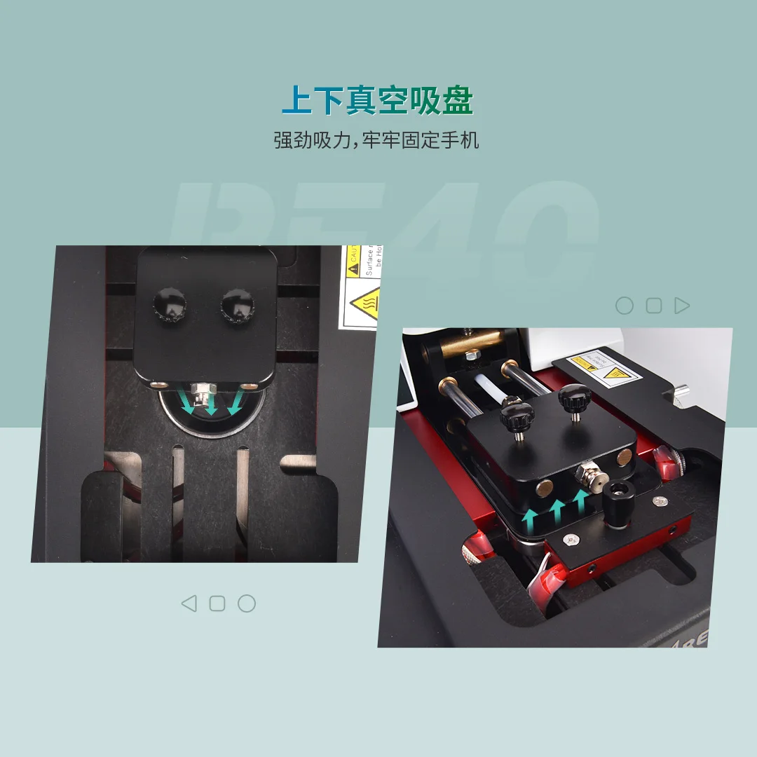 REFOX RF40 반자동 스크린 분리 기계, IP 6-16 프로 맥스, LCD 디스플레이 스크린 가열 분리기 분해 기계