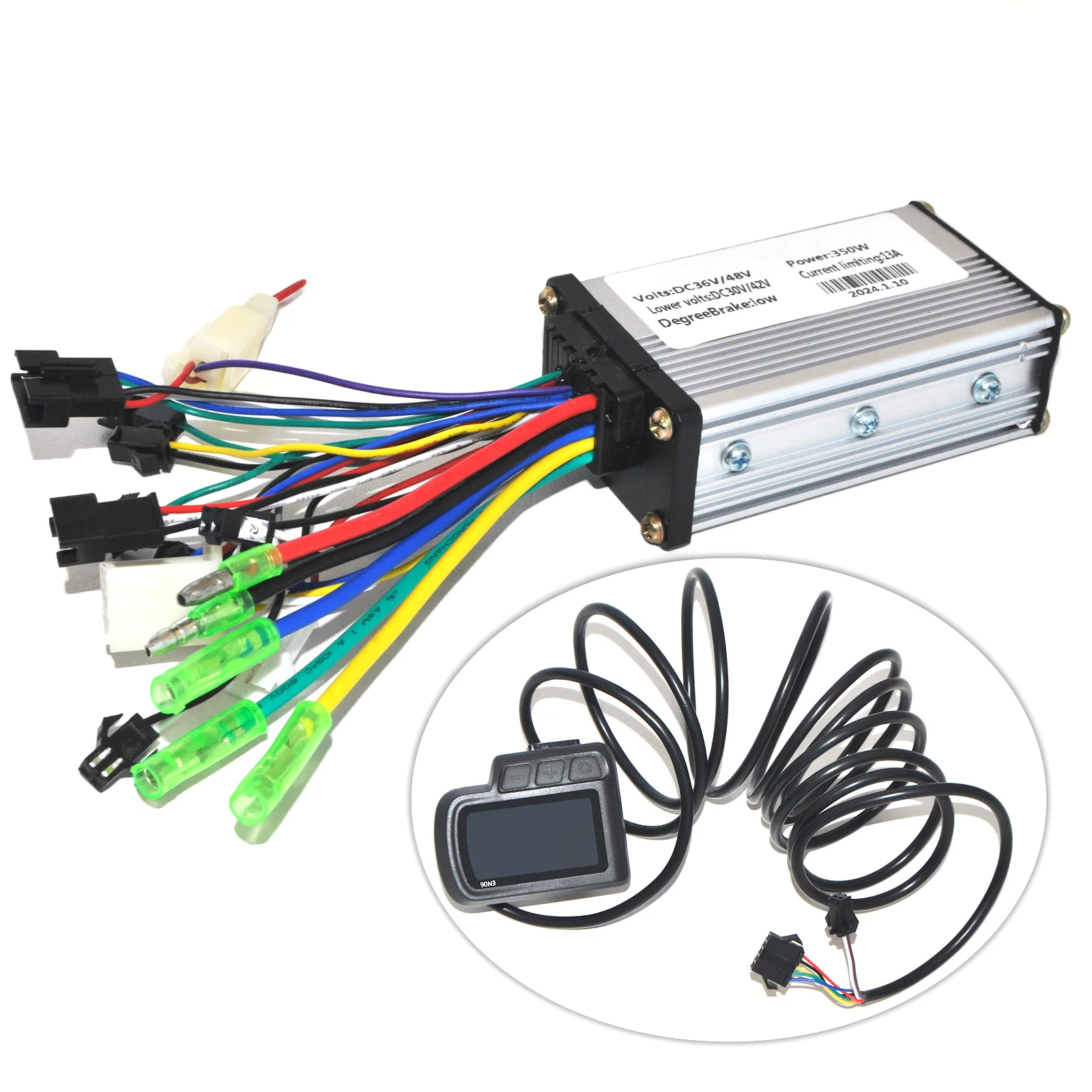 EN06 Electric Bike Controller 350W LCD Display Kit 36V 48V Sine Controller LCD Display Kit for Electric Bike Scooter