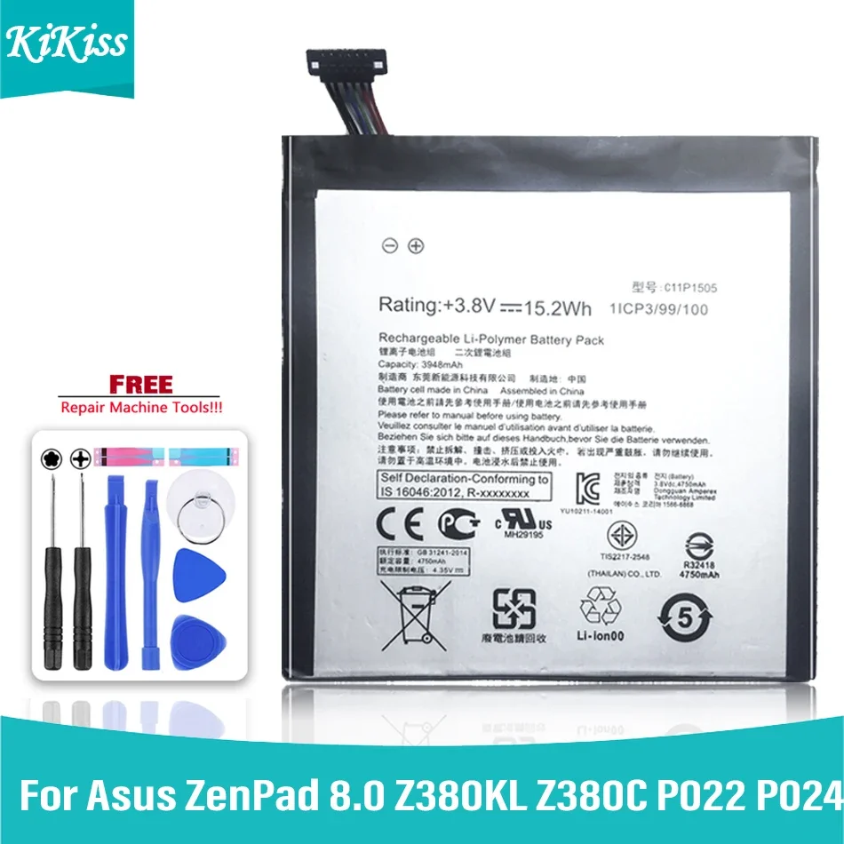 

Литий-полимерный аккумулятор C11P1505 для планшетного ПК Asus ZenPad 8,0 Z380KL P024 Z380C P022 Z380CX Z380M Z380KNL (M800M)( R800M) (Z0