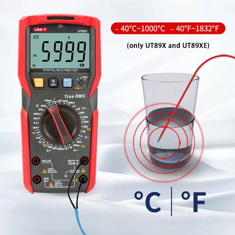 Digital Multimeter UNI-T Professional UT890C UT890D+ UT89X UT89XD UT89XE UT60S UT60BT UT61B+ UT61D+ UT61E Plus Electrical Multi Meter