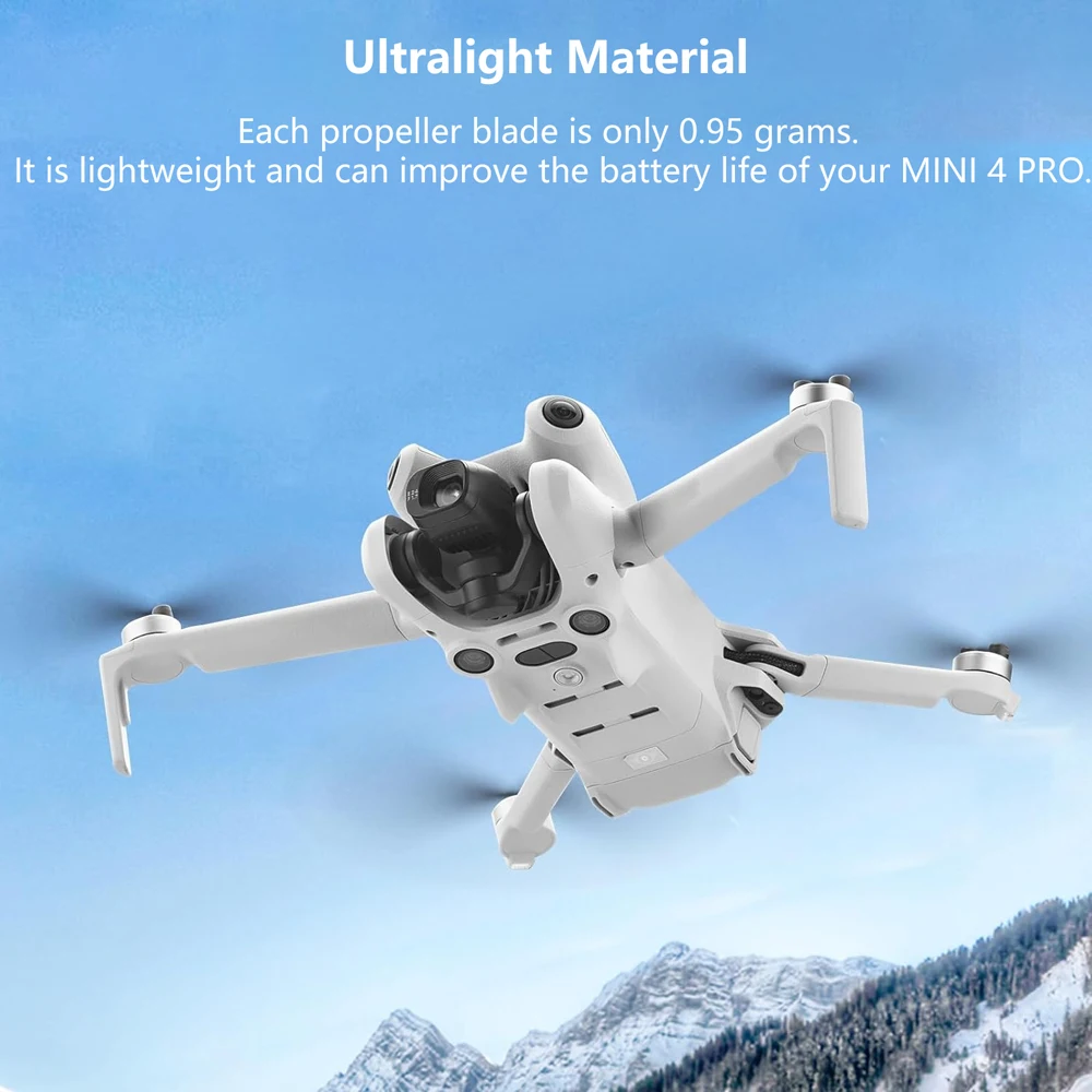 Hélices DJI Mini 4 Pro - Remplacement Faible Bruit Lot de 8