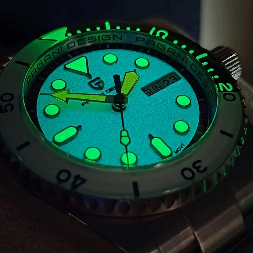 Mechanical Watch PAGANI DESIGN Men Mechanical Wristwatches Luxury Automatic Week Date NH36 100M Waterproof Reloj Hombre PD1726