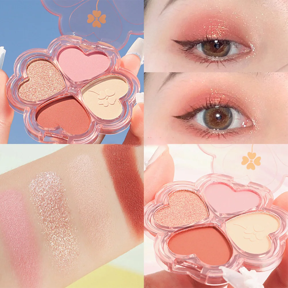 Eye Shadow Eye Shadow Plate 4 Color Eyeshadow Palette Cosmetics Pearly Shiny Glitter Korean Art Eyeshadow Makeup Palettes