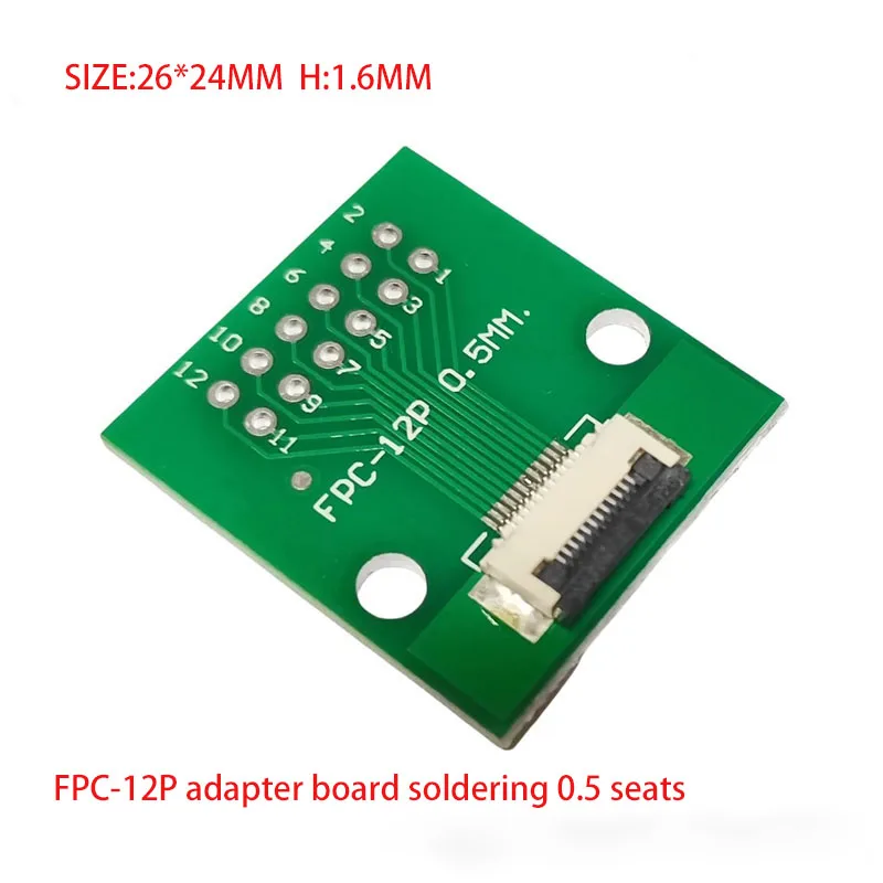 1PCS FPC/FFC 4P-50P Löten 0,5 Buchse mit einer Flip-Cover verbunden mit einer 0,5 MM Plug-in 2,54 Flexible Flachbandkabel Adapter Board – Detail 6