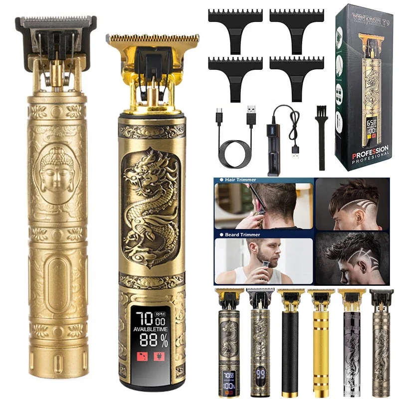 Hot Sale Low Price Carbon Steel Blade Full Set Cordless Waterproof Barber Man Hair Clipper Trimmer Shaver Cut Cutter Machine