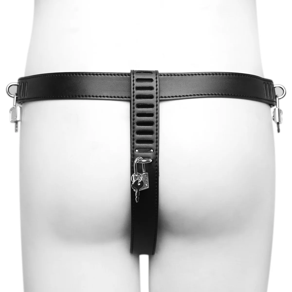 Leather Chastity Pants Sex Clothing NightClub Stage Performance Props BDSM Alternative Adult Sex Toys for Women and Couples