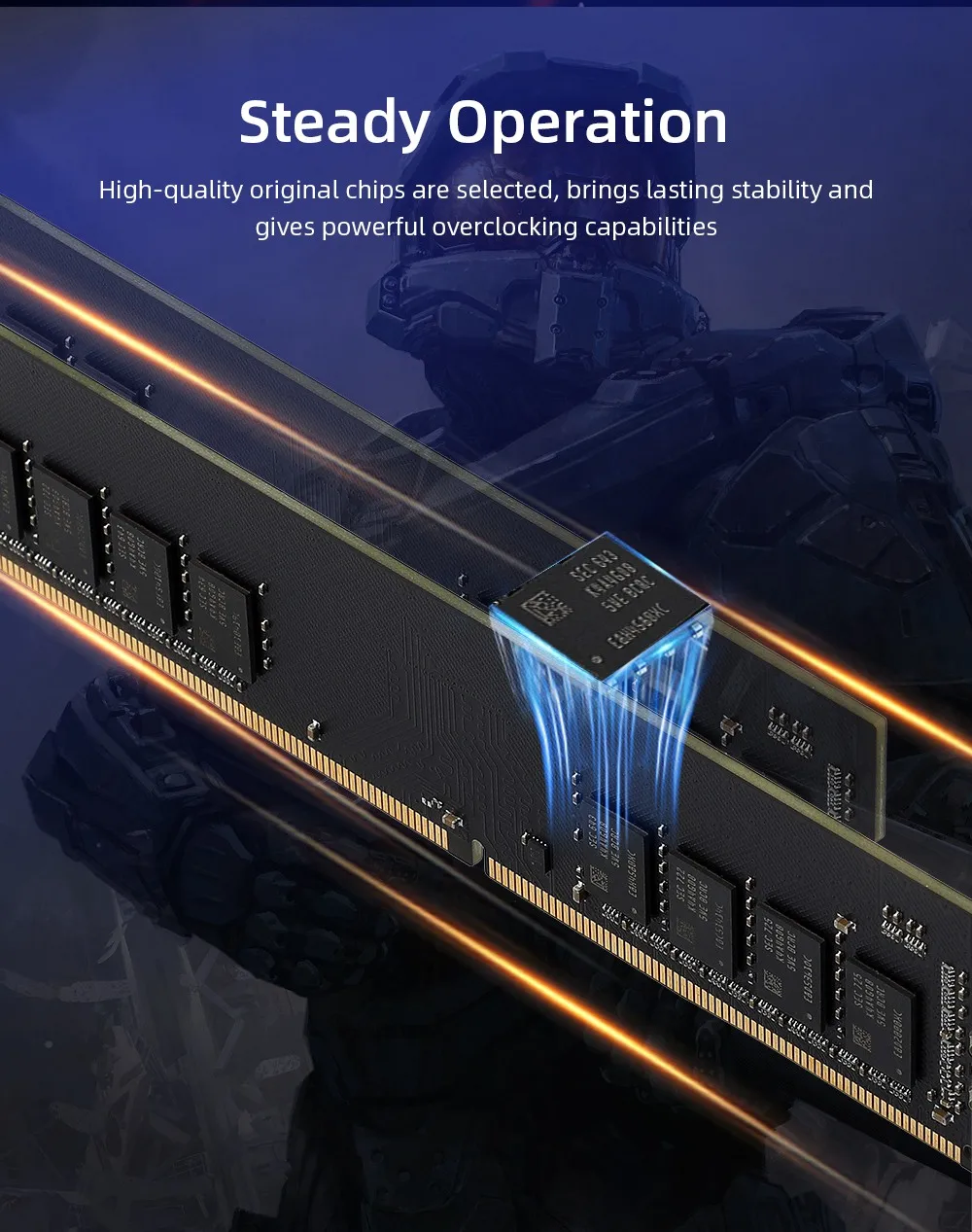 Description Picture 3 of itemNetac ddr4 RAM 8gb 16gb Memoria rams 32gb DDR4 3200mhz 2666mhz 3600mhz Desktop Memory with Heatsink for x99 Motherboard Computer