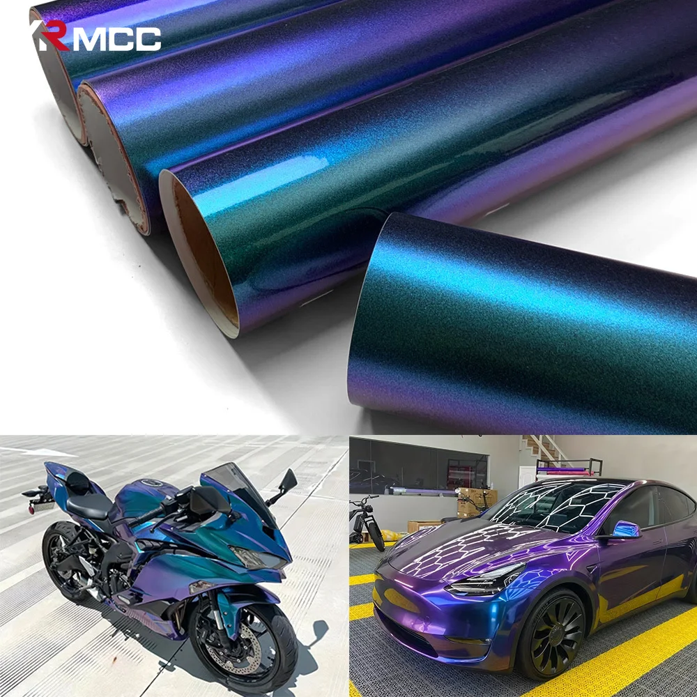 Purple Motorcycle Vinyl Wrap Designs Car Chameleon Vinyl Film