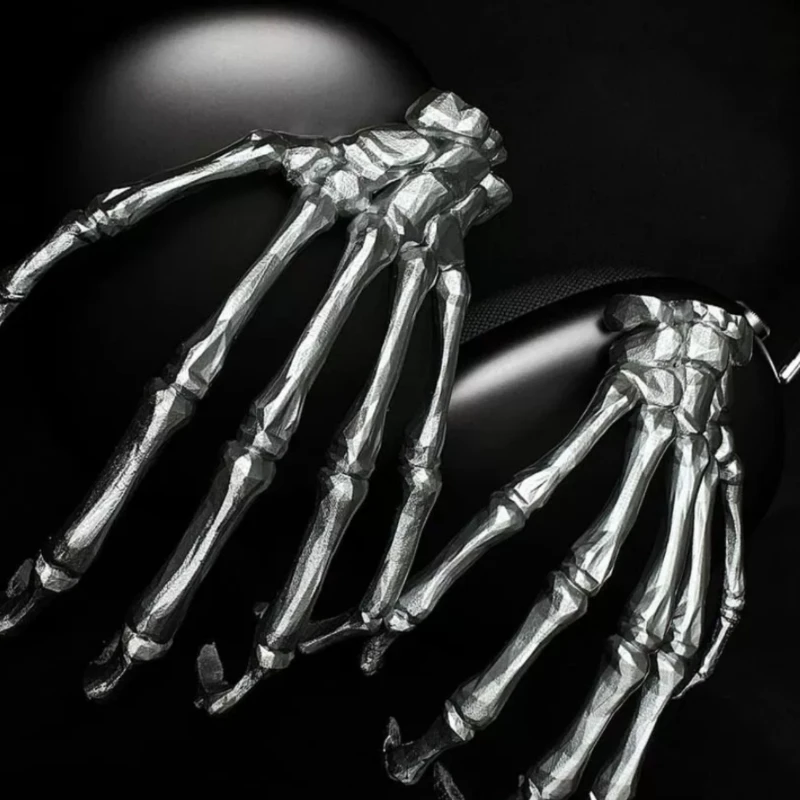 小物 THE EON airpods max case Skeleton 3D Printed Skull Bones Airpods Max Attachment: Silver