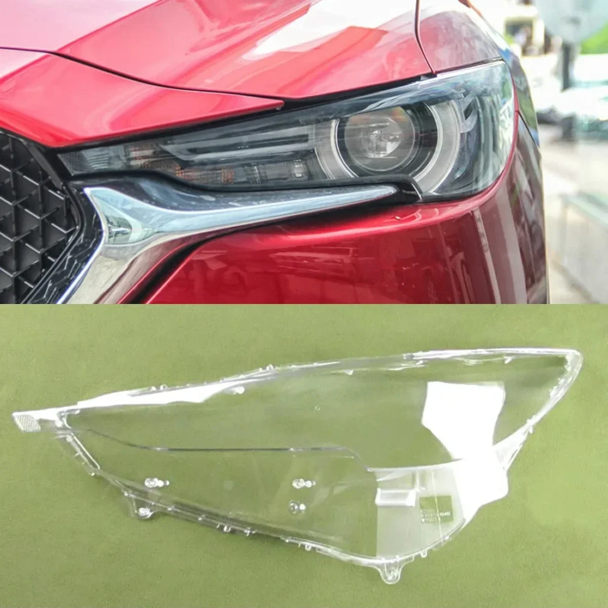 

For Mazda CX-5 CX5 Headlamp CoverTransparent Mask Headlight Shell Lens Plexiglass Replace Original Lampshade 2017 2018 2019 2020