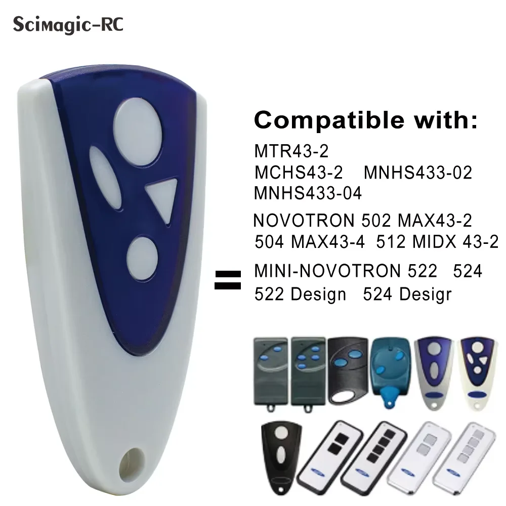 1/3/5/10PCS NOVOTRON 502 MAX43-2 504 MAX43-4 512 MIX 43-2 Remote Control 433.92 MHz Handheld Transmitter Garage Gate