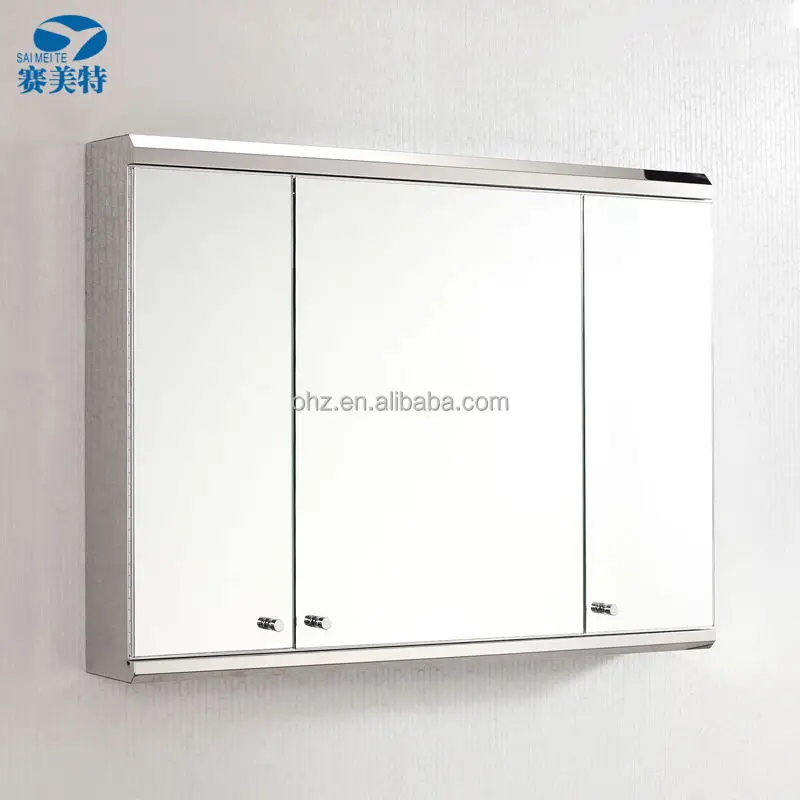 

sanitary ware triple open doors bathroom mirror cabinet 7039L