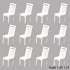 Scale 1:20 1:25 1:30 Miniature Chairs Model ABS Indoor Materials Kits Diy Scene Layout Diorama Kits 10Pcs/Lot 1