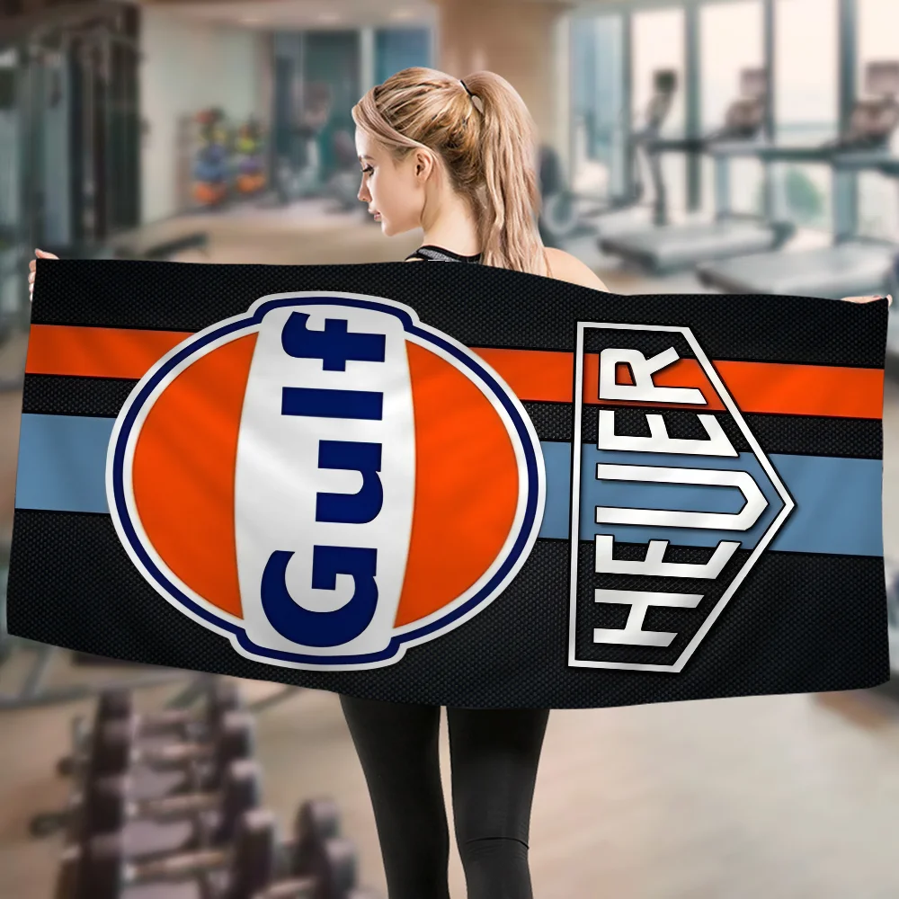 Gulf motorcycle logo Cartoon Beach Towel Cute Kawaii Room Decor Bath Girls Children Hand Towels For Bathroom Shower 4