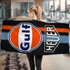 Gulf motorcycle logo Cartoon Beach Towel Cute Kawaii Room Decor Bath Girls Children Hand Towels For Bathroom Shower 4