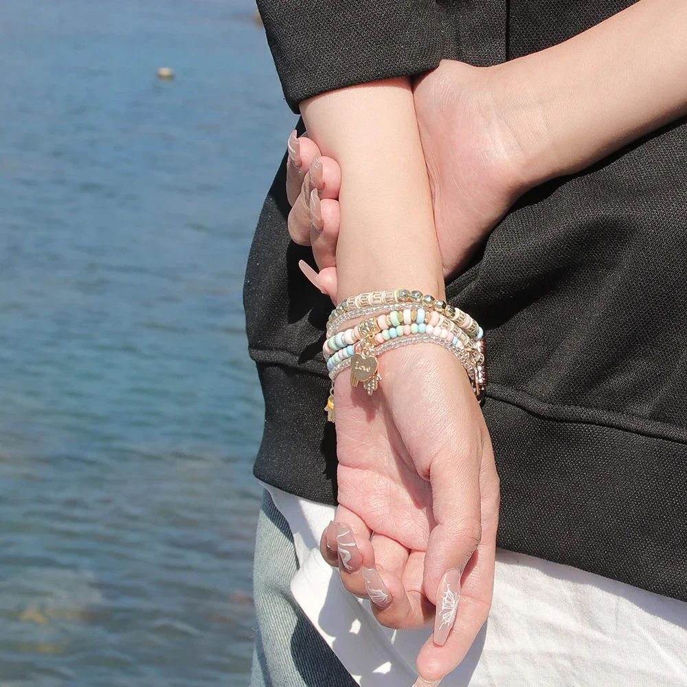 Elegant Elastic Beaded Bracelet Strap