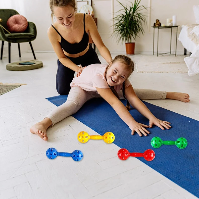 B49B-8 Pcs Sound Hollow Dumbbell Barbell Fitness Exercise Equipment Toddler Sports Toys Educational Learning