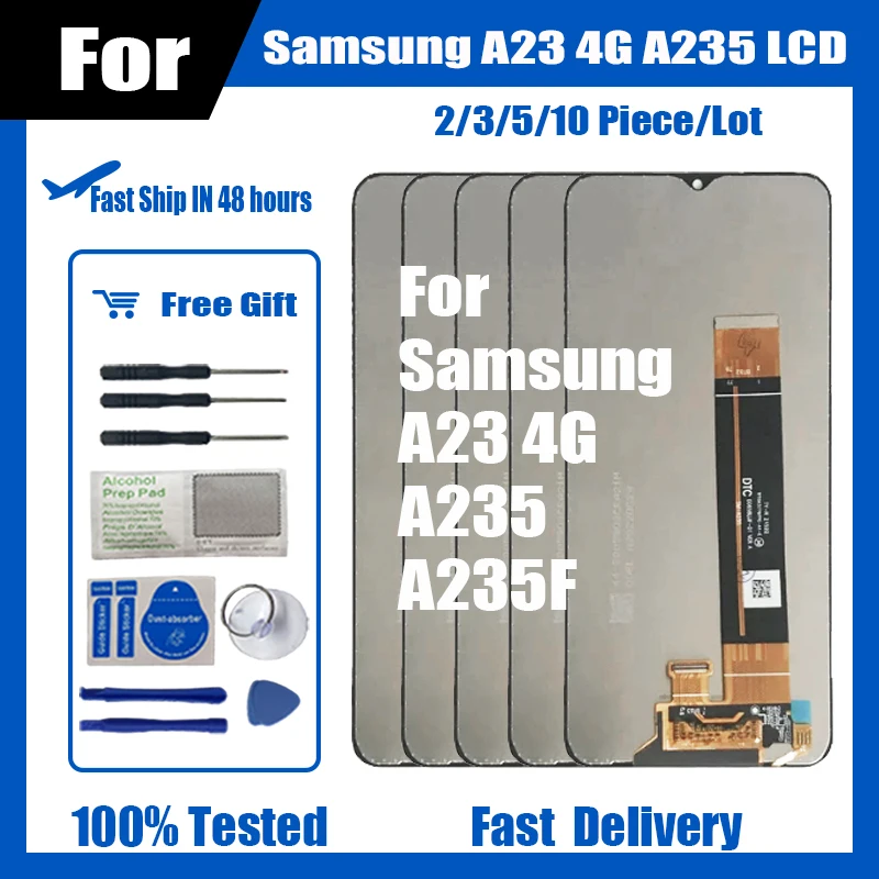 

2/3/5/10 Piece/Lot For Samsung A23 4G A235 A235F LCD Display Monitor Touch Screen Digitizer Assembly No / With Frame