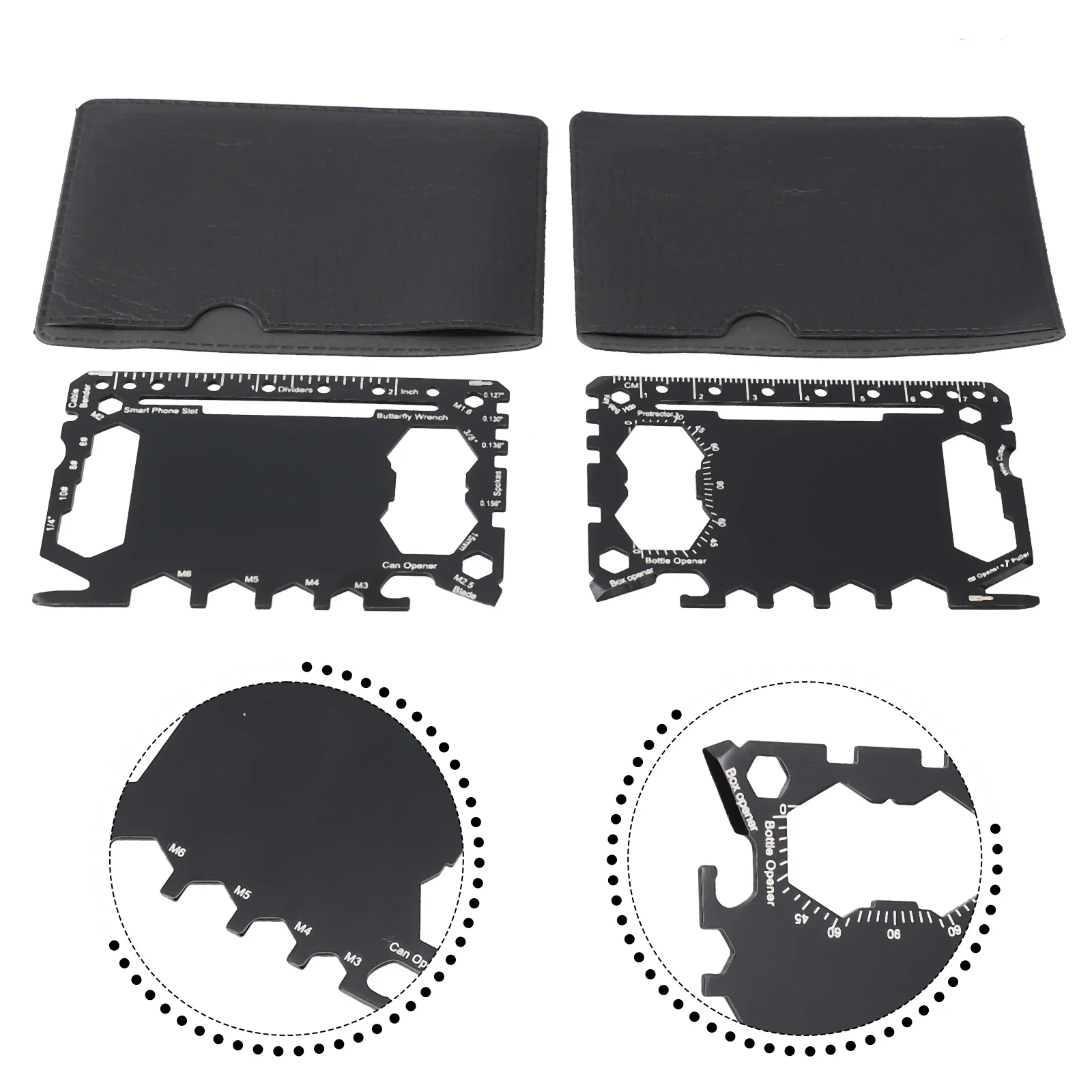 

2PCS Multitool Card 46-In-1 Multi-Purpose Survival Pocket Repair Tool Gadgets Stainless Steel Escape Kni Fe Card Camping Tool