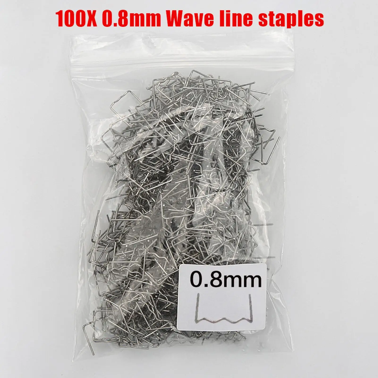 800PCS Automotive Plastic Repair Welding Nail Standard Pre Cut Wave Staples Bumper Bodywork Repairs Machine Welding Hot Stapler gas welding equipment