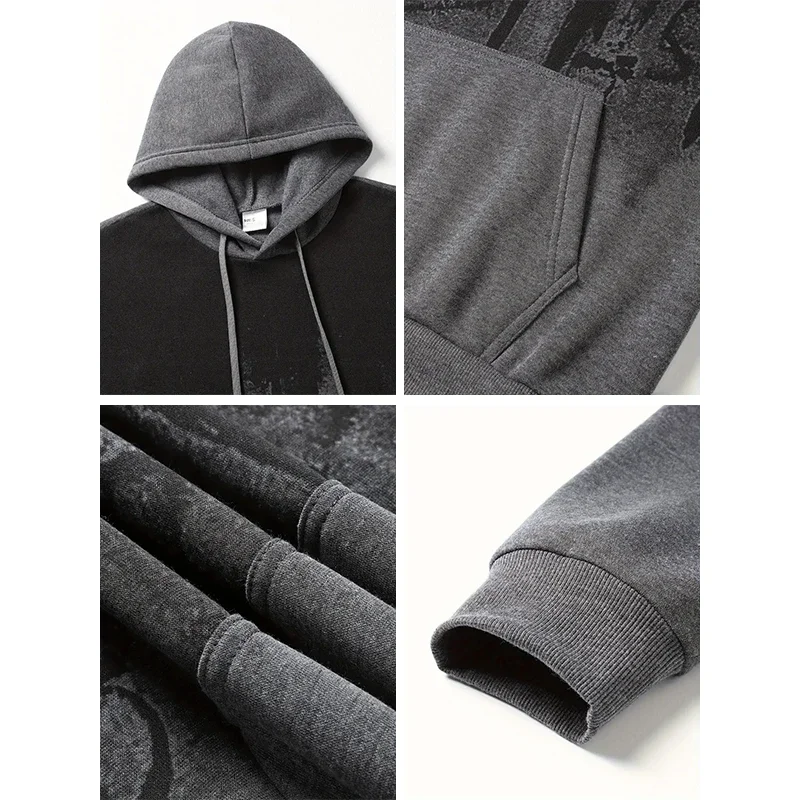 Men's Urban Hooded Sweatshirt Casual Sporty Pullover