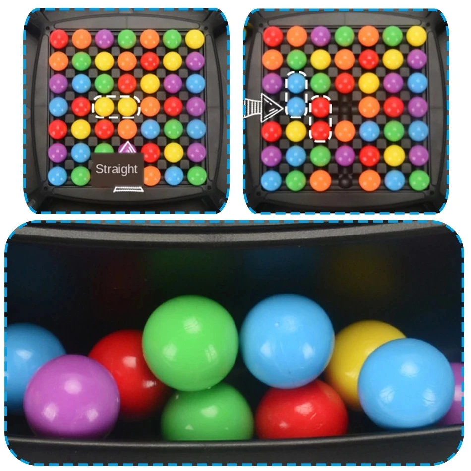 2 Players 20CM Rainbow Ball Matching Brain Game Intelligent Bead Training Board Game Magic Chess Educational Toys For Kids