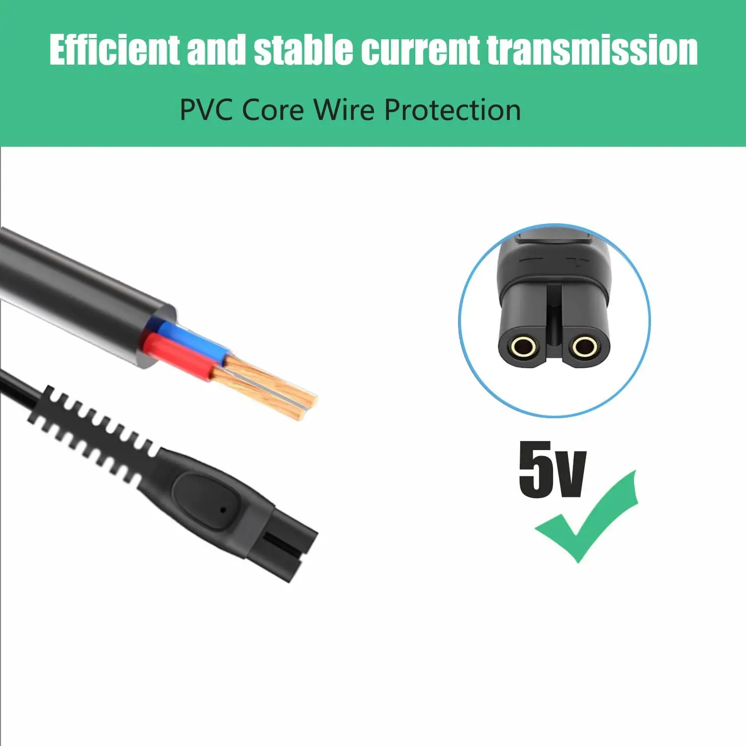 5V Charger for Philips Norelco One Blade QP2724,QP2734, QP2834, QP4631, QP1324, MG5910, MG5920, MG7910, PQ888,PQ889 USB 2Pack shaver charger