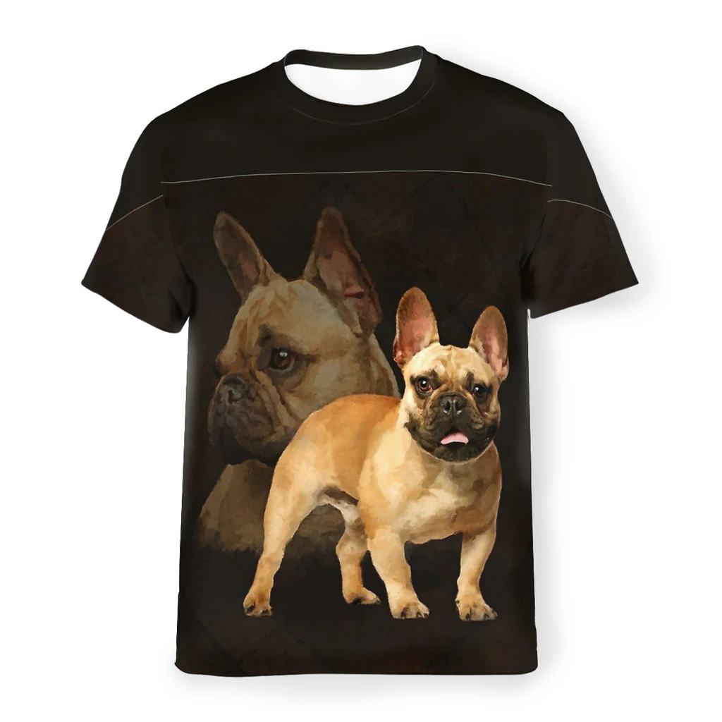 

Футболка с французским бульдогом, французская собака, Специальная футболка из полиэстера, Высококачественная тонкая футболка в стиле хип-хоп