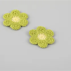 Floral Embroidered Knitted Patches - Decorative Fabric Stickers and Accessories (Set of 10) - 30pc (6)