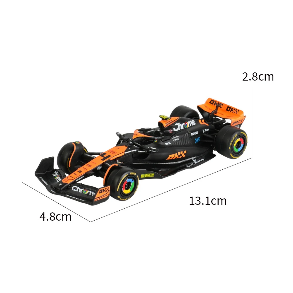 Bburago 1:43 2024 F1 Mclaren Mcl38 Monaco Grand Prix F1 Alloy Miniature Diecast Model #4 #81 Lando Norris F1 Car Toys Gift - Image 3