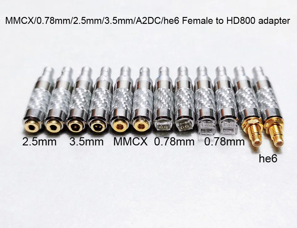 Aggiorna Mmcx/0.78Mm/2.5Mm/3.5Mm/A2Dc/He6 Femmina A Sennheiser Hd800 Hd800S Hd820 Hd-800 Adattatore Convertitore Per Cuffie Hd-820