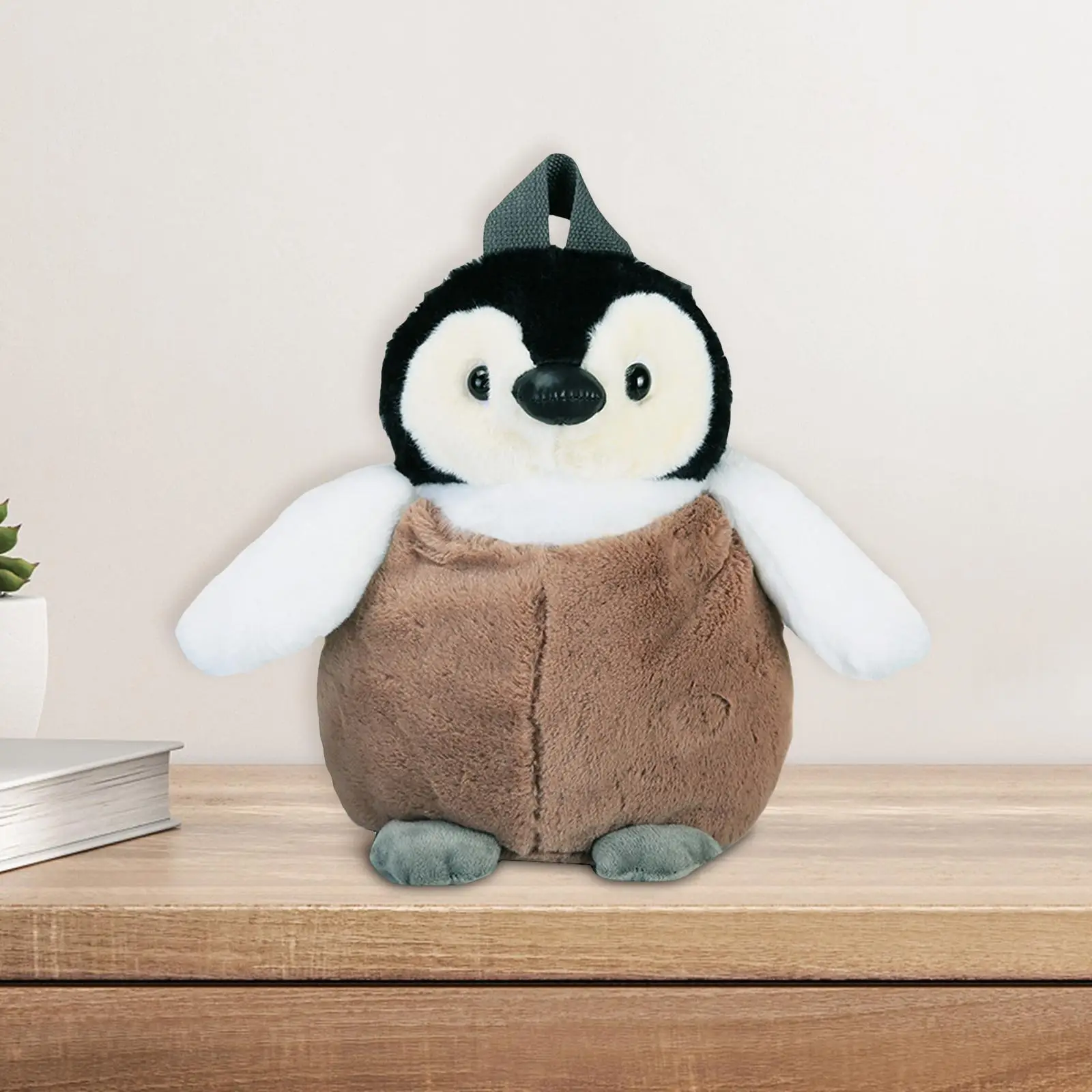 Plush Penguin Backpack Travel Bag Stuffed Penguin Doll Bag Casual Backpack Cute Soft for Kids Adults Baby Women Boys Girls