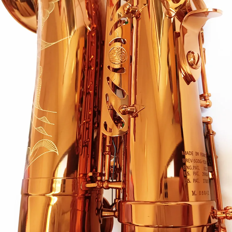 Made in France High Quality Brand Tenor Saxophone Mark VI Coffee color Copper B-flat Tenor Sax Mark VI Mouthpiece