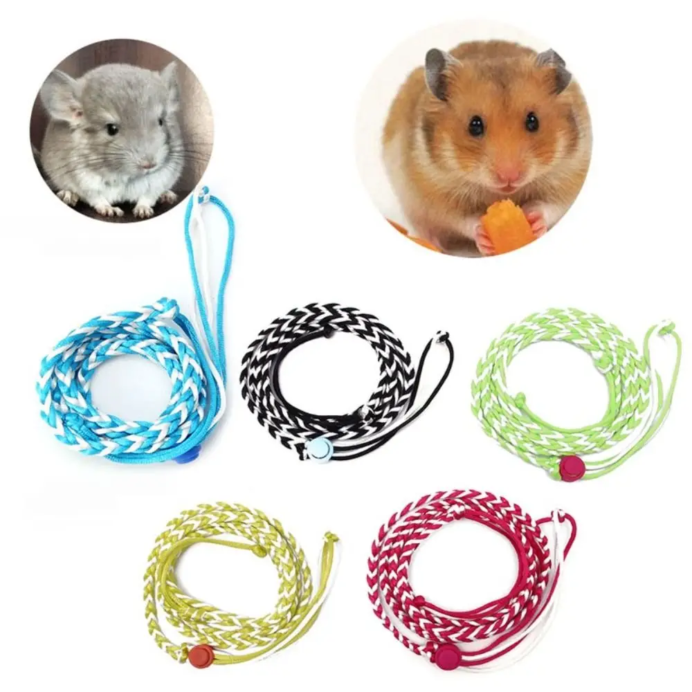 High Quality Adjustable Pet Hamster Leash Nylon 1.4m Walking Leash Pet Cage Leash Rat Mouse Hamster